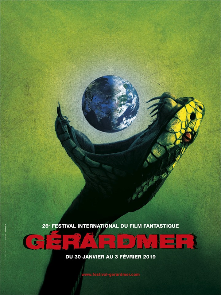 Affiche du 26e Festival international du film fantastique de Gérardmer, du 30 janvier au 3 février 2019