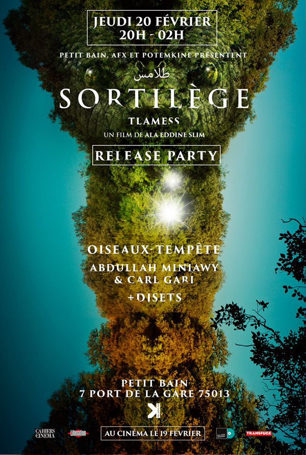 Affiche de la release party de Sortilège / Tlamess par Oiseaux-Tempête, le 20 janvier 2020 à Petit Bain à Paris